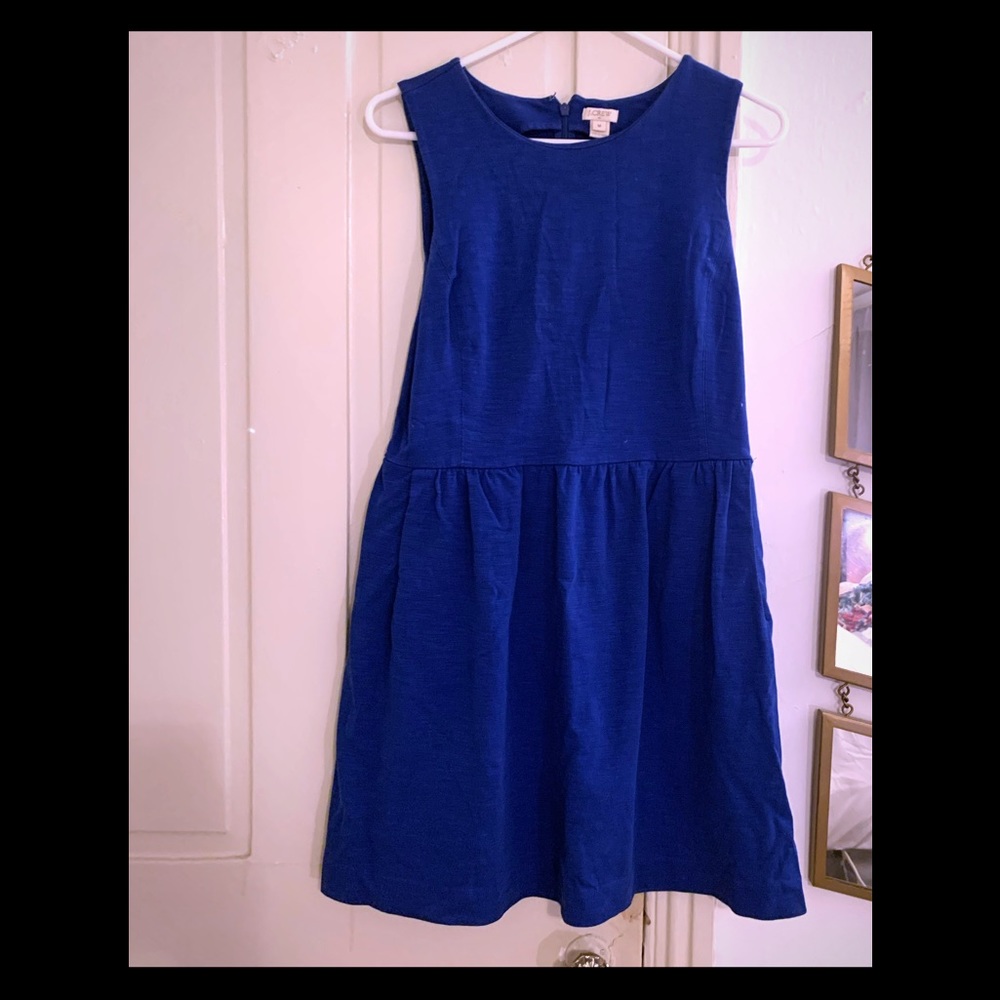 Blue J. Crew shift dress with pockets